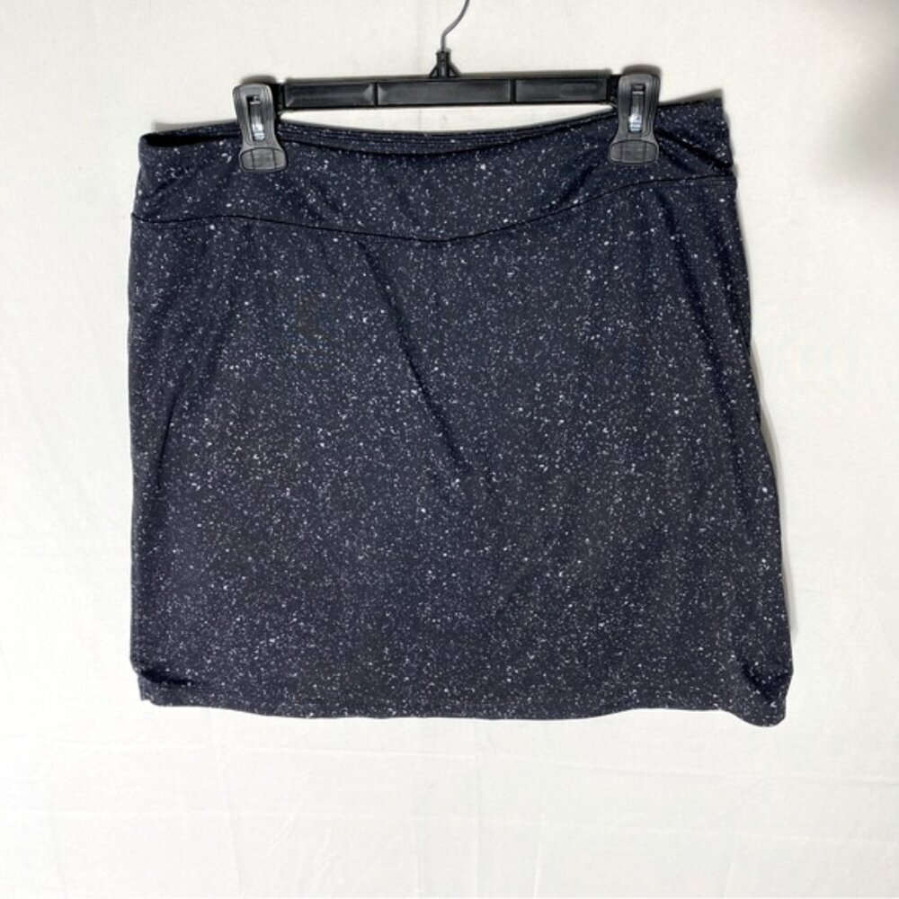 Seg’ments Luxe Black White Space Dye Print Skort L